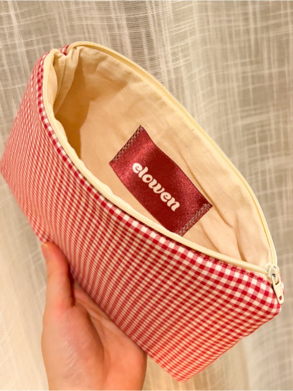 Handmade Red Gingham Pouch